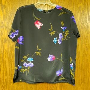 Maggie Sweet Women's Floral Blouse - Black and Purple